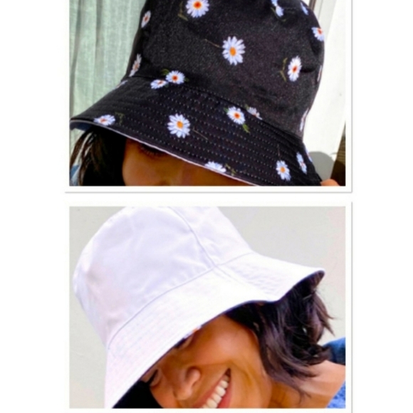 Alice + Olivia daisy print reversible bucket hat - Picture 2 of 5